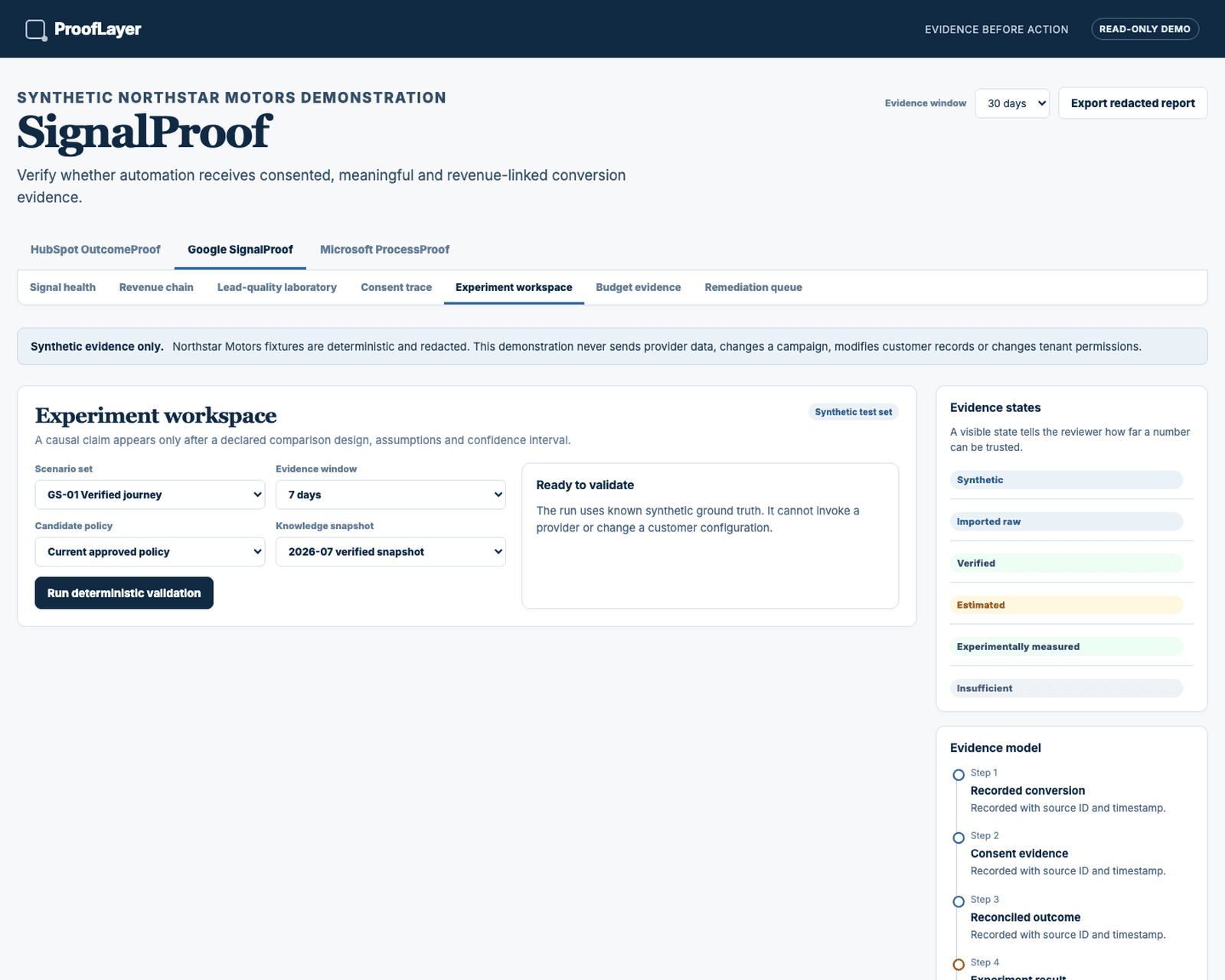 ProofLayer screenshot